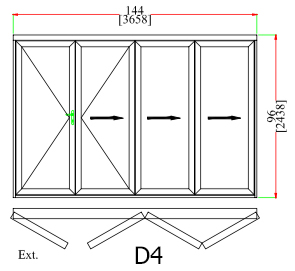Folding Doors in Stock - D4